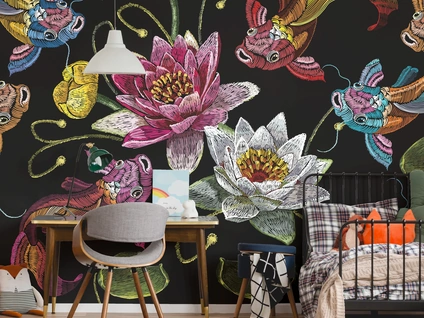 Carta da parati Japanese Pond di Pintdecor