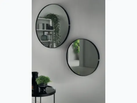 Specchio tondo Loren con bordo in alluminio verniciato di Capodarte