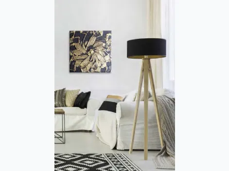 Orologio quadrato da muro Black and Gold di Pintdecor