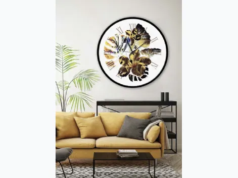 Orologio tondo da muro Lancette sul Fiore di Pintdecor