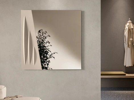 Specchio con inserto in cemento Otto di Ikone Casa