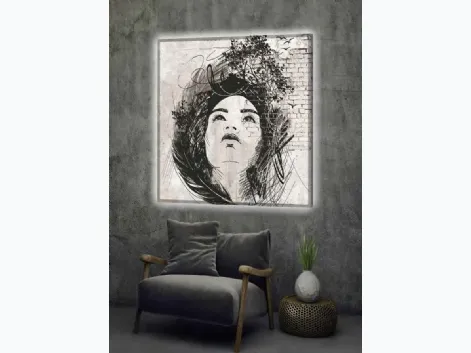 Pannello decorativo luminoso Tratti di Viso di Pintdecor