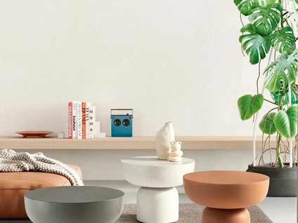 Tavolino in microcemento Tosca di Ikone Casa