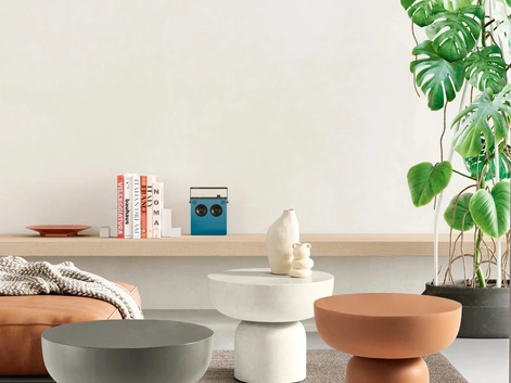 Tavolino in microcemento Tosca di Ikone Casa