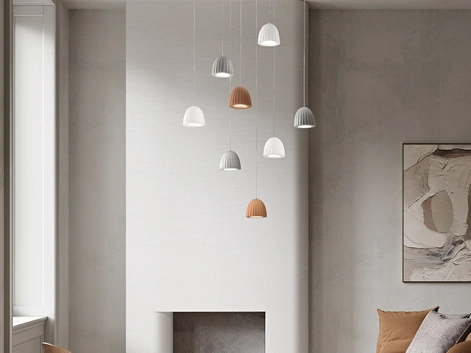 Lampada a sospensione Concrete in cemento di Ondaluce