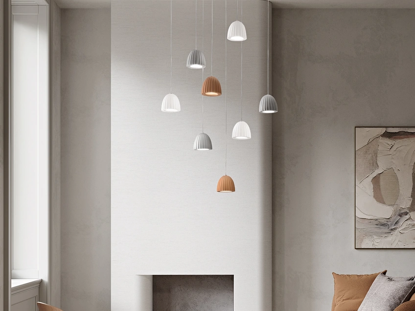 Lampada a sospensione Concrete in cemento di Ondaluce