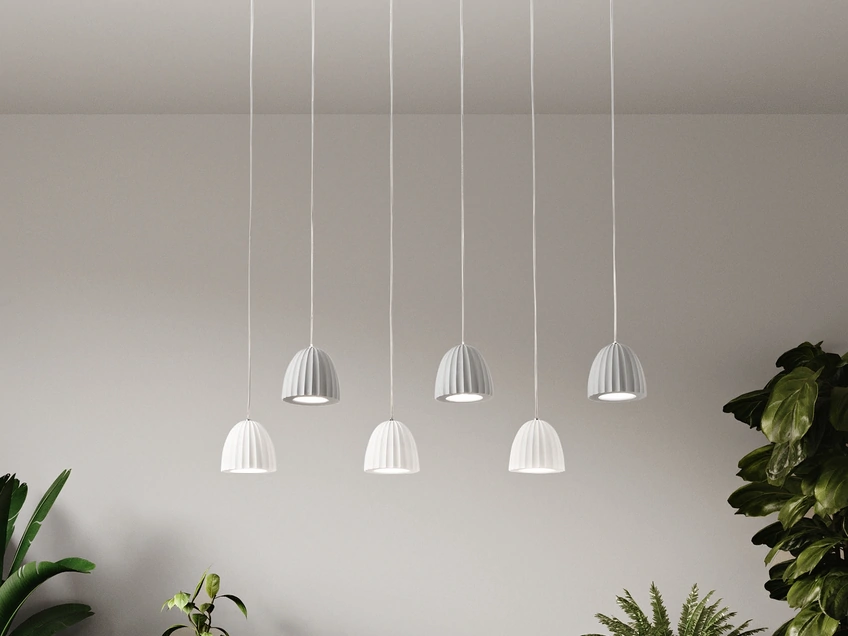 Lampada a sospensione Concrete in cemento di Ondaluce