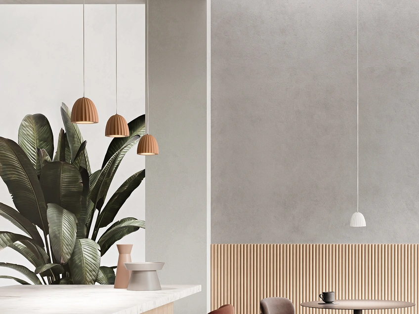 Lampada a sospensione Concrete in cemento di Ondaluce