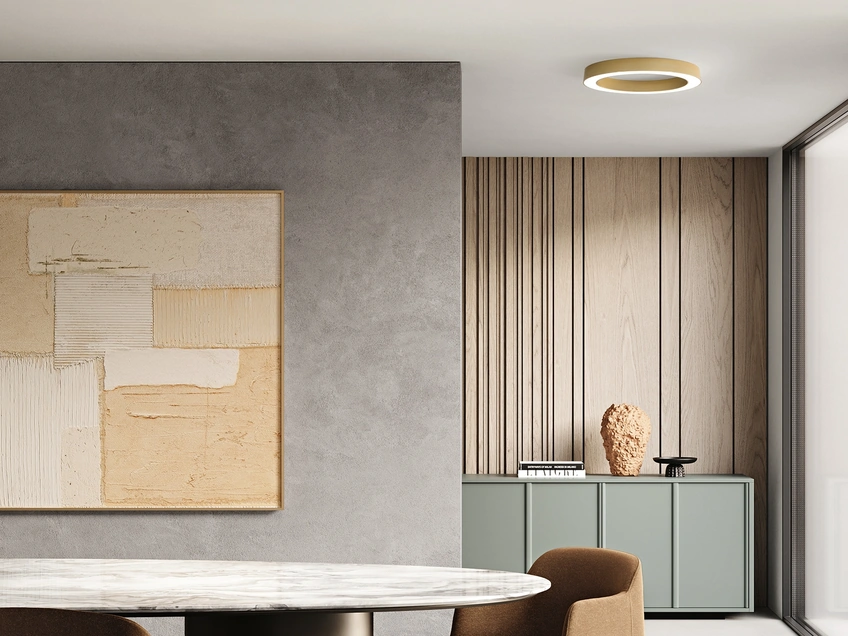 Lampada a soffitto Globus in alluminio di Ondaluce