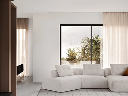 Lampada a soffitto Half in alluminio di Ondaluce