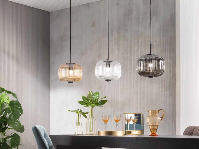 Lampada a sospensione in vetro soffiato Odette di Ondaluce