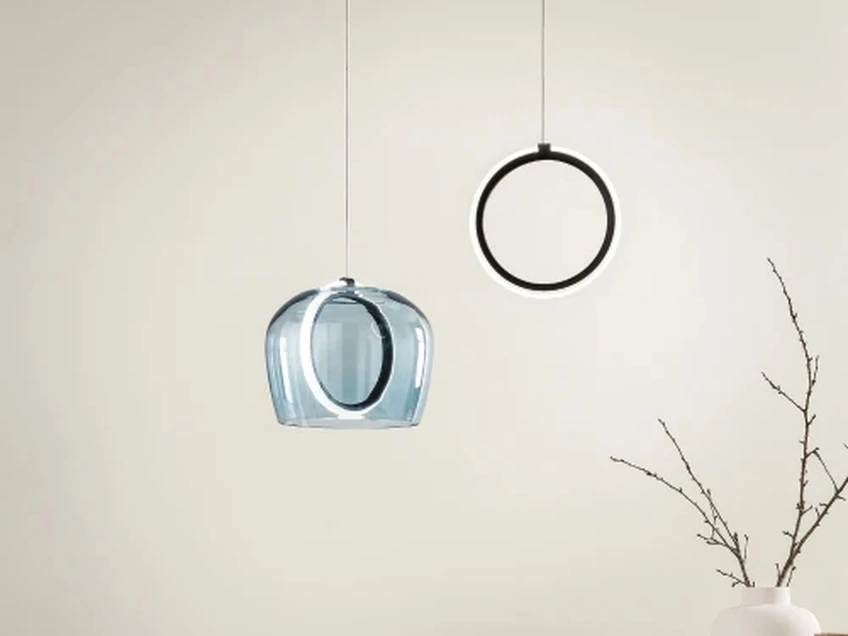 Lampada a sospensione Pinta in metallo, con o senza vetro di Ondaluce