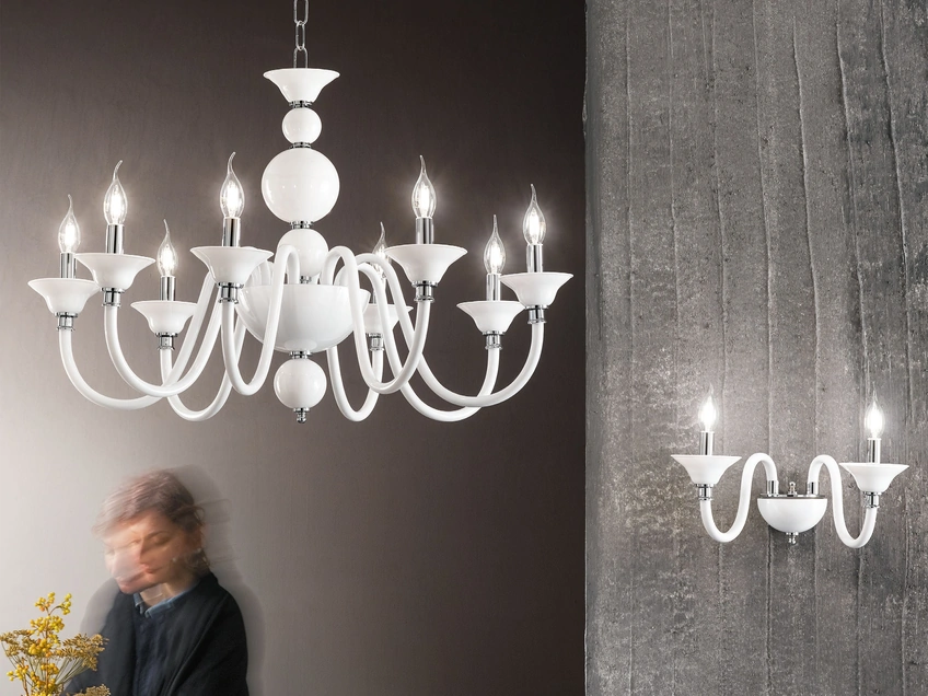 Lampada a sospensione o a parete in vetro Tebe di Ondaluce