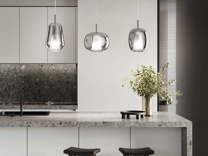 Lampada a sospensione Thelma in vetro soffiato di Ondaluce