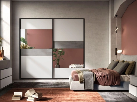 Armadio scorrevole Scacco Portland di Cecchini Italia