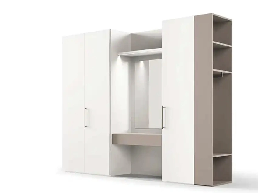 Armadio con ante battenti Utility Libeccio U452 di Moretti Compact Giorno Notte