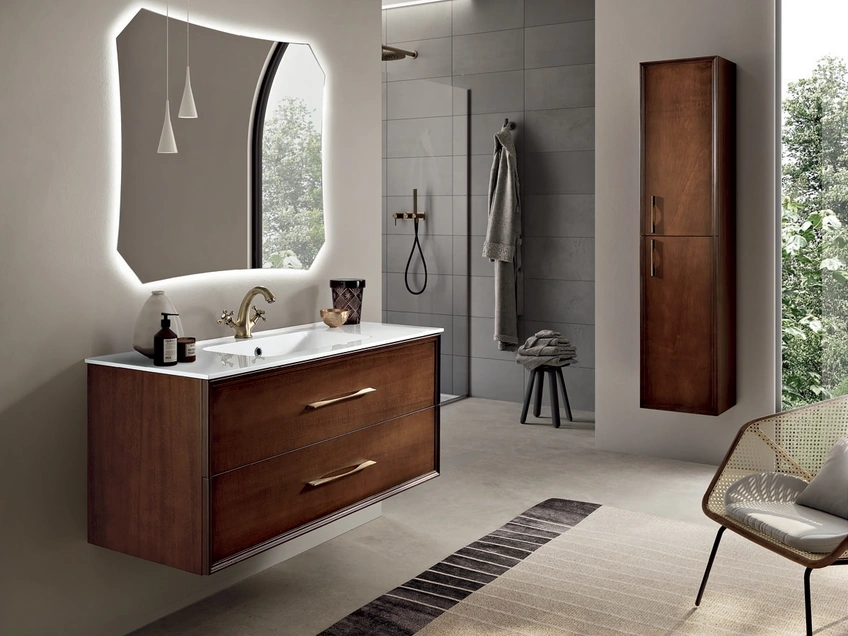Mobile da Bagno sospeso Classic Noce di Modo Bluelife