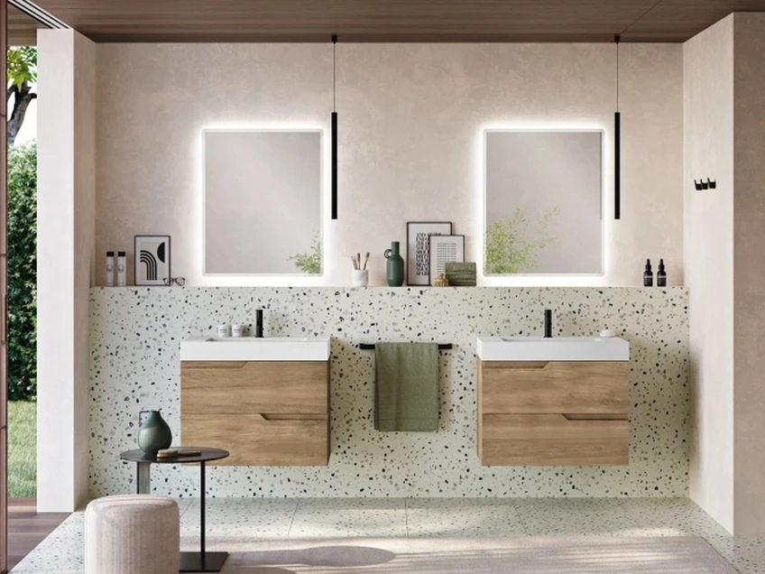 Mobile da Bagno sospeso Bora Rovere Nodi di Modo Bluelife