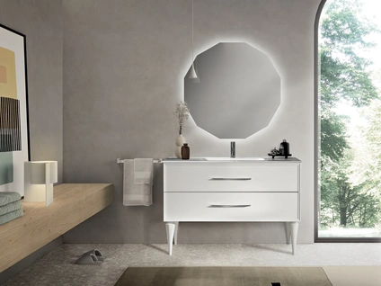 Mobile da Bagno a terra Classic Bianco di Modo Bluelife