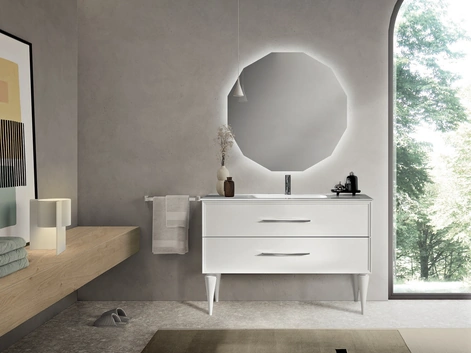 Mobile da Bagno a terra Classic Bianco di Modo Bluelife