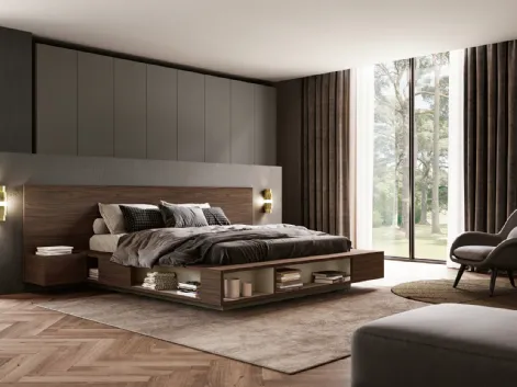 Letto in legno con testiera Argo di Imab