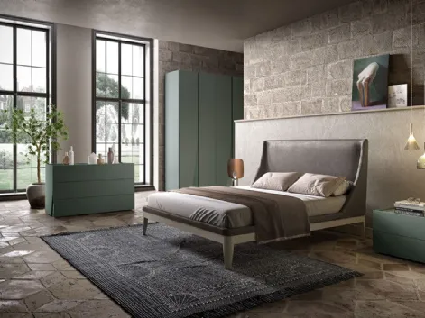 Letto matrimoniale B01 Venus con testiera di Mercantini