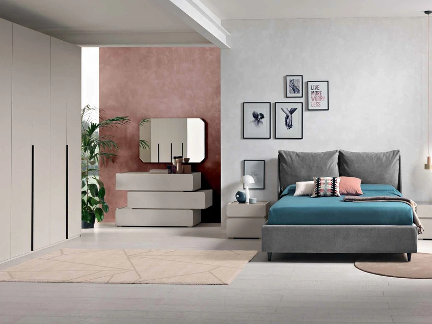 Letto in tessuto imbottito Bravo di Gierre Mobili