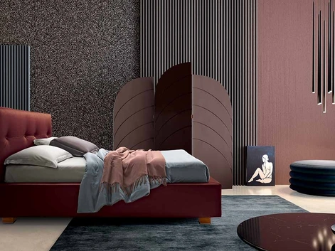 Letto imbottito Ercole di Cosmo Letti