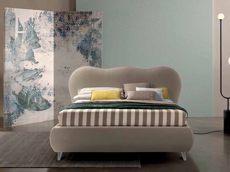 Letto Pictor in tessuto imbottito di Cosmo Letti