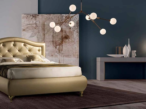 Letto imbottito Sestante di Cosmo Letti
