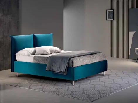 Letto in tessuto con testiera imbottita Gemini Flap di Cosmo Letti