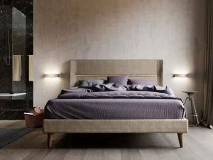 Letto matrimoniale in tessuto con testiera Isotta di Imab