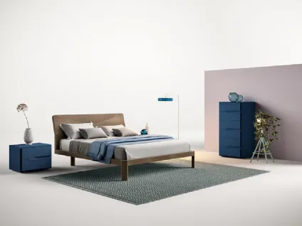 Letto in legno con testiera S02 Apollo e Gamma di Mercantini