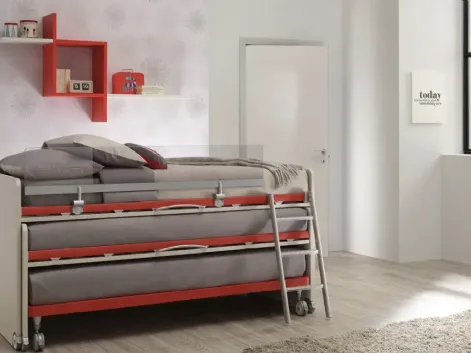 Letto salvaspazio a tre letti SC302 di Moretti Compact