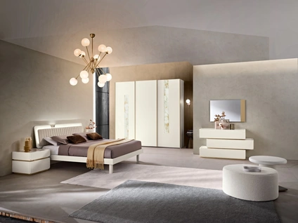 Letto Yuky con testiera con pannello imbottito di Gierre Mobili