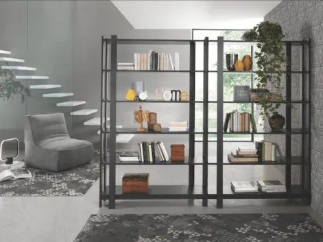 Libreria divisoria con struttura in MDF e ripiani in nobilitato Arti di Capodarte