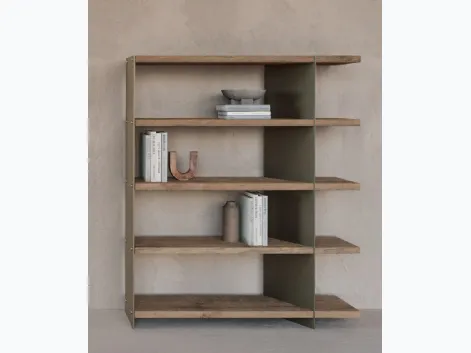 Libreria in legno secolare e metallo Graft Metal di Nature Design