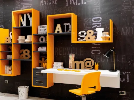 Libreria sospesa Outline MC014 di Moretti Compact