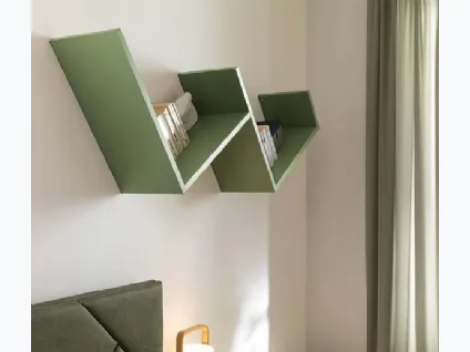 Libreria sospesa in laccato NC104 di Moretti Compact