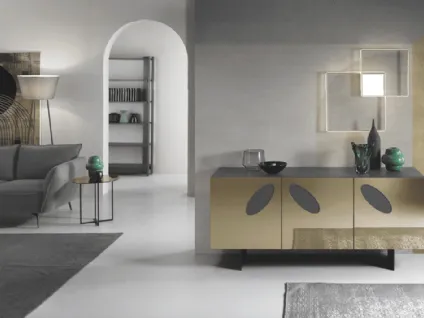 Madia Honey con ante in MDF rivestite in vetro specchio bronzo di Capodarte