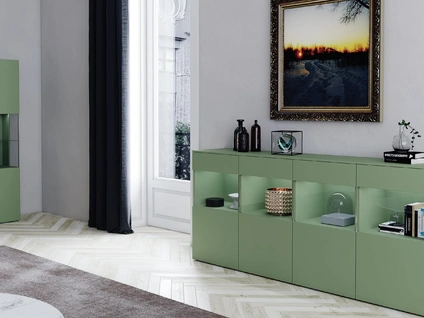 Madia Titolo 108 in laccato verde di  Artigianmobili