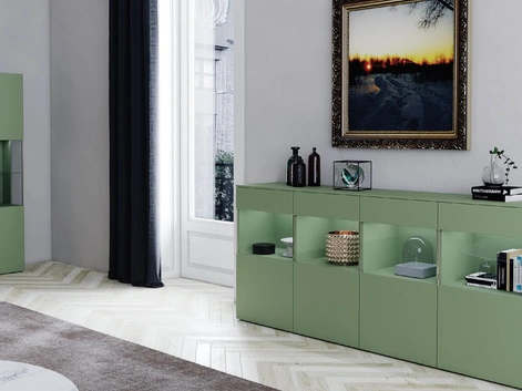 Madia Titolo 108 in laccato verde di  Artigianmobili