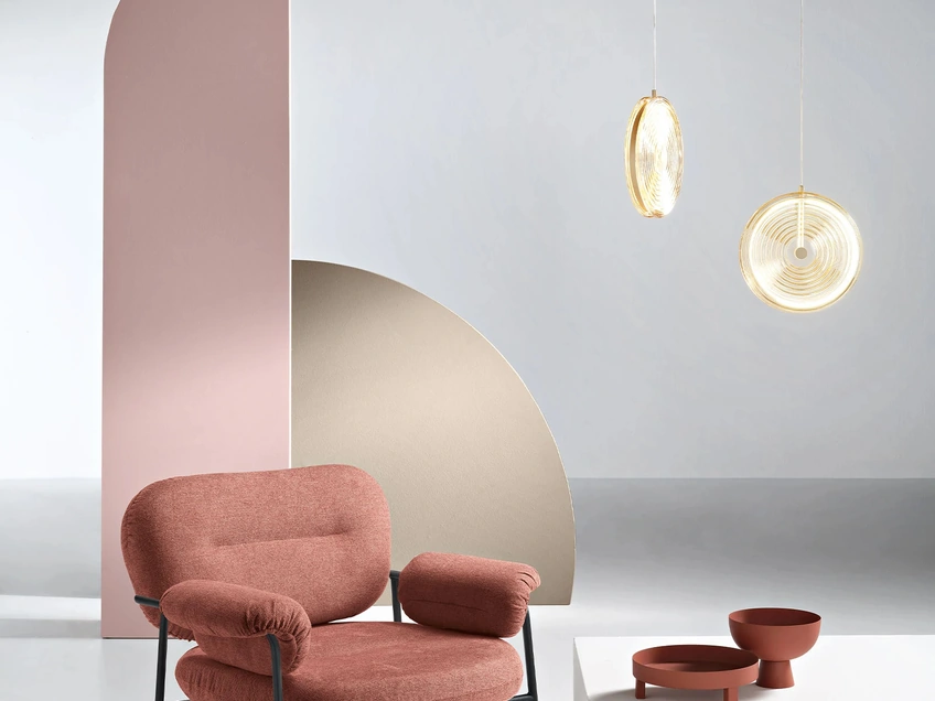 Poltrona in tessuto imbottito Cuky di Ikone Casa