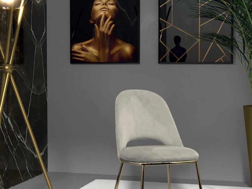 Sedia Ambra in vellutino di Abitare Interior