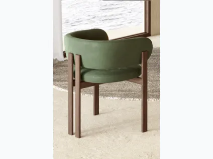 Sedia con braccioli in pelle Bay Wood Armchair di Nature Design