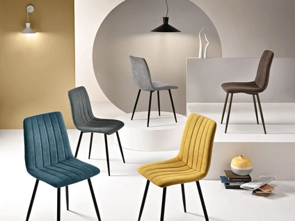 Sedia in tessuto imbottito Kole di Ikone Casa