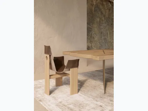 Sedia di design in pelle Manta di Nature Design