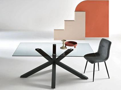 Tavolo in vetro Dante 160 di Ikone Casa