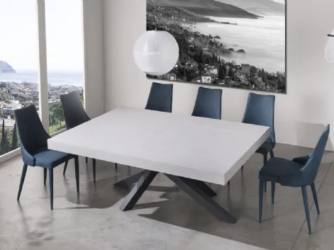 Tavolo allungabile e allargabile Quark XL con top in laminato e base in alluminio di Gipi Le Sedie