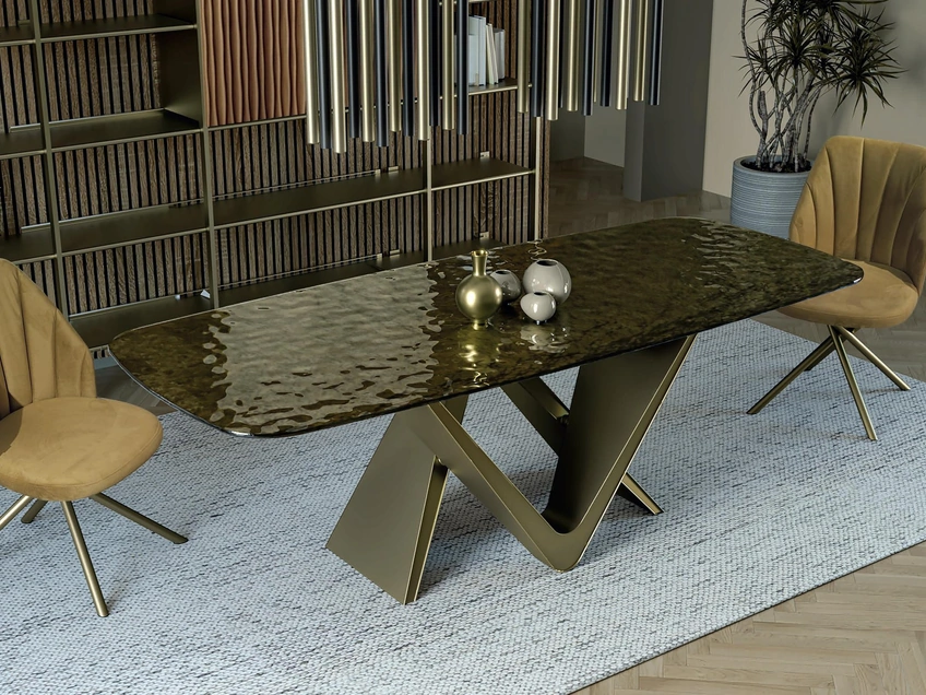 Tavolo Prime in vetro fuso di Abitare Interior